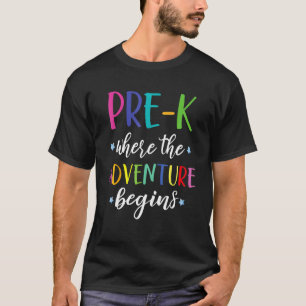 Het Adventure van de Leeraar van Prek begint Eerst T-shirt
