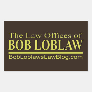 Het advocatenkantoor van BOB LOBLAW Rechthoekige Sticker
