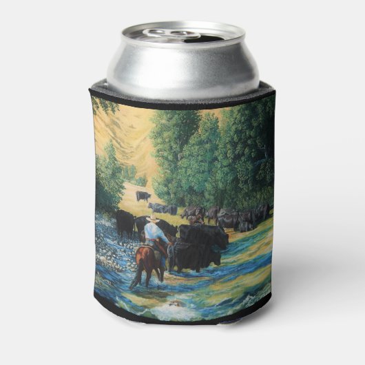 Het afbeelding is van de kunst, het ontwerp en het blikjeskoeler (Blikje Achterkant)