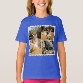Het Afbeelding Kangaroo Collage, meisje Tshirt (Voorkant)