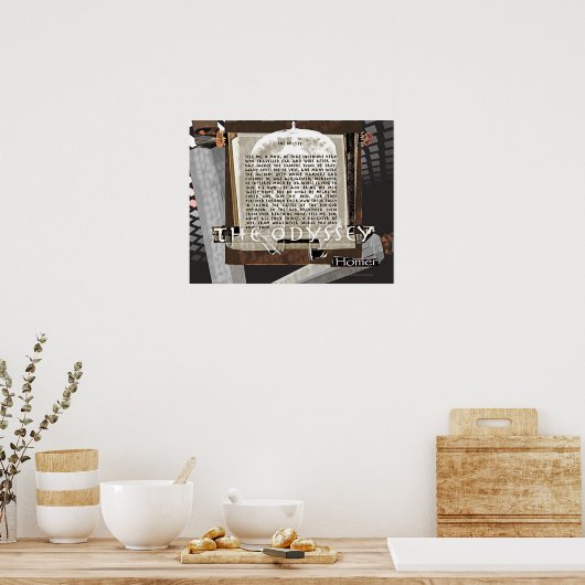 Het afbeelding Odyssey/de tekst Poster (Keuken)