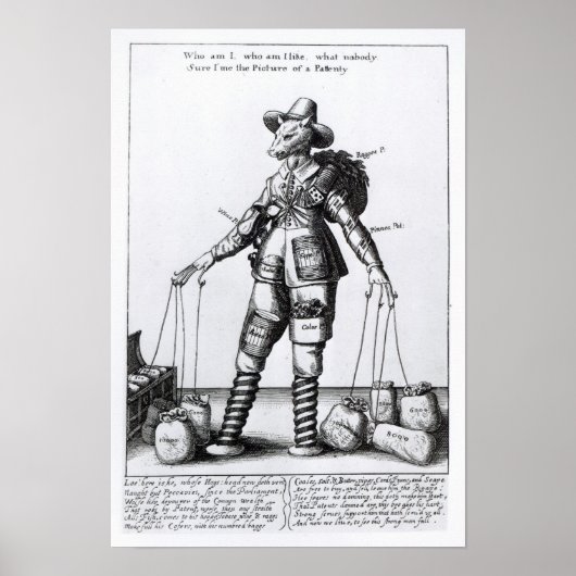 Het Afbeelding Pattenty', c.1641-50 Poster (Voorkant)