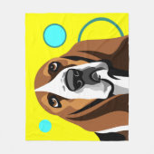 Het Afbeelding van Basset Hound Fleece Deken (Voorkant)