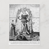 Het Afbeelding van de Astrologie van Dame met de d Briefkaart (Voorkant)