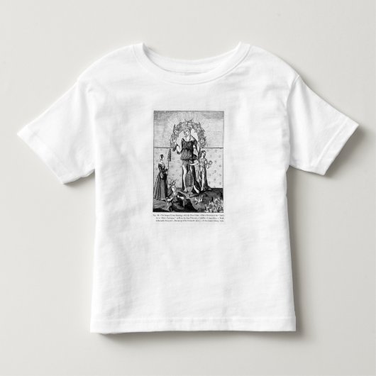 Het Afbeelding van de Astrologie van Dame met de d Kinder Shirts (Voorkant)