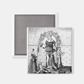 Het Afbeelding van de Astrologie van Dame met de d Magneet (Voorkant / Achterkant)