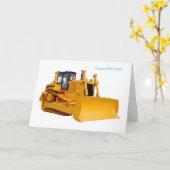 Het afbeelding van de bulldozer voor het wenskaart kaart (Gele Bloem)