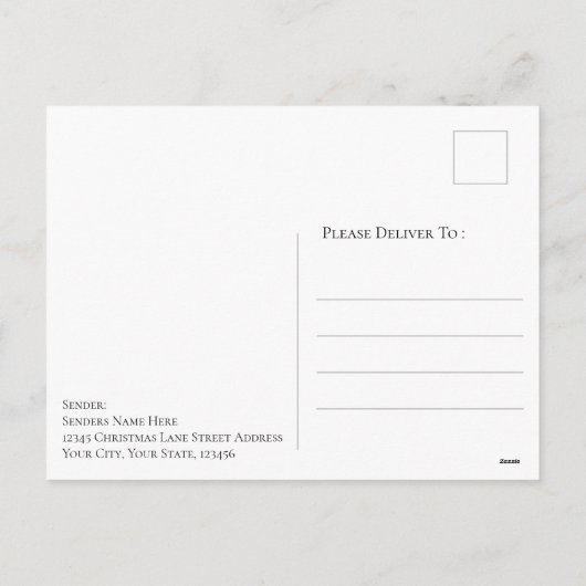 Het Afbeelding van de gepersonaliseerde Vrolijke Feestdagenkaart (Achterkant)