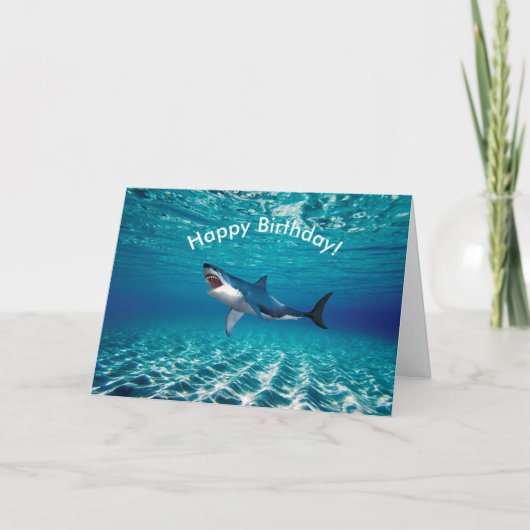 Het afbeelding van de haai voor het wenskaart van kaart (Voorkant)