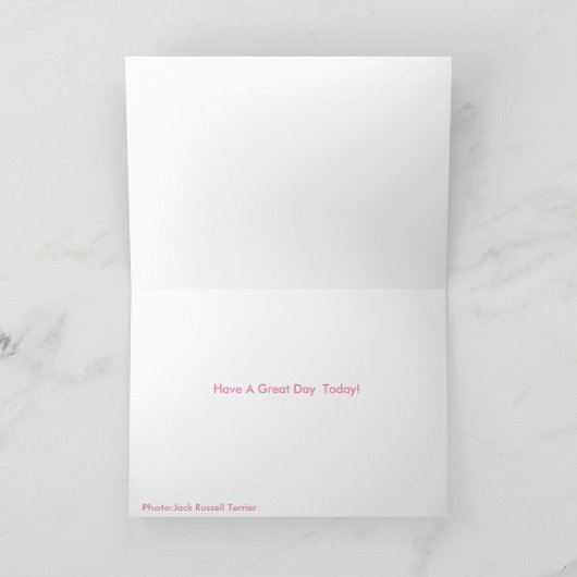 Het afbeelding van de hond voor het wenskaart van kaart (Binnen)