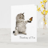 Het afbeelding van de kat voor krijgen-goed-kaart kaart (Gele Bloem)