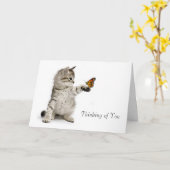 Het afbeelding van de kat voor krijgen-goed-kaart kaart (Gele Bloem)