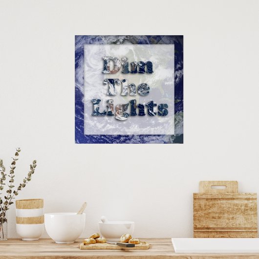 Het Afbeelding van de lichtertekst omdraaien Poster (Keuken)