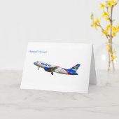 Het afbeelding van de luchtbus A319 voor het Kaart (Gele Bloem)