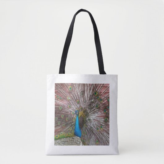 Het Afbeelding van de pauw Tote Bag (Voorkant)