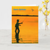 Het afbeelding van de Visserij van de vlieg voor Kaart (Gele Bloem)