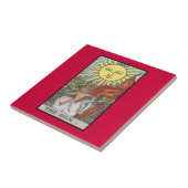 Het afbeelding van de Zonekaart tarot Tegeltje (Zijkant)