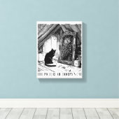 Het Afbeelding van Dorian's Cat Canvas Afdruk (Insitu (Houten vloer))