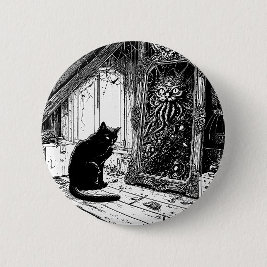 Het Afbeelding van Dorian's Cat Closer Ronde Button 5,7 Cm (Voorkant)