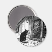 Het Afbeelding van Dorian's Cat Round Magneet (Voorkant / Achterkant)
