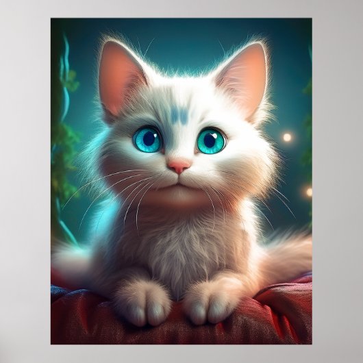 Het Afbeelding van een jonge albino Poster (Voorkant)
