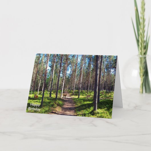 Het afbeelding van herten voor kaart (Voorkant)