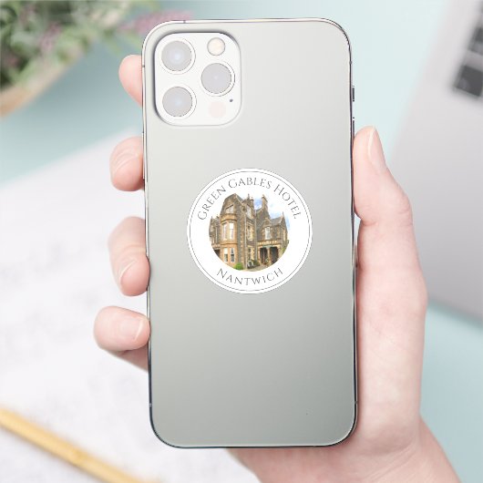 Het Afbeelding van het hotel, Naam, en Plaats Sticker (Telefoon)