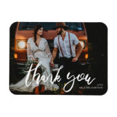 Het Afbeelding van het huwelijk Chic Modern Handsc Magneet (Horizontaal)