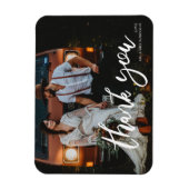 Het Afbeelding van het huwelijk Chic Modern Handsc Magneet (Verticaal)