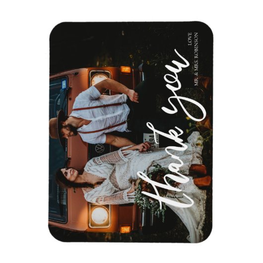 Het Afbeelding van het huwelijk Chic Modern Handsc Magneet (Verticaal)