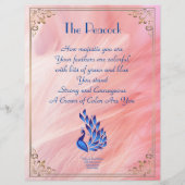 Het Afbeelding van Peacock, gepersonaliseerd Brief (Achterkant)