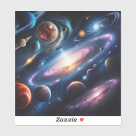 Het afbeelding van planeten sticker