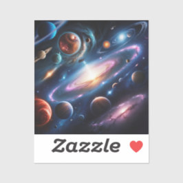 Het afbeelding van planeten sticker