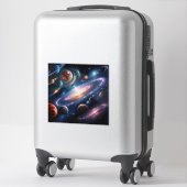 Het afbeelding van planeten sticker (Koffer)