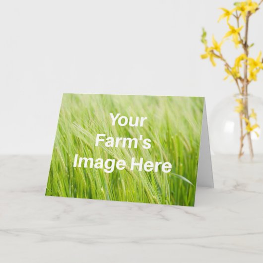 Het afbeelding van uw boerderij, uw eigen tekst, u kaart (Gele Bloem)