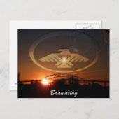 Het afbranden van de avond briefkaart (Voorkant / Achterkant)