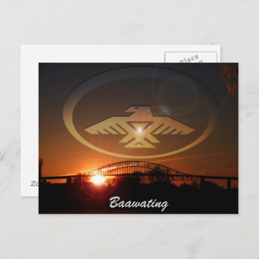 Het afbranden van de avond briefkaart (Voorkant / Achterkant)