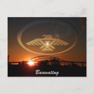 Het afbranden van de avond briefkaart