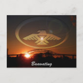 Het afbranden van de avond briefkaart (Voorkant)