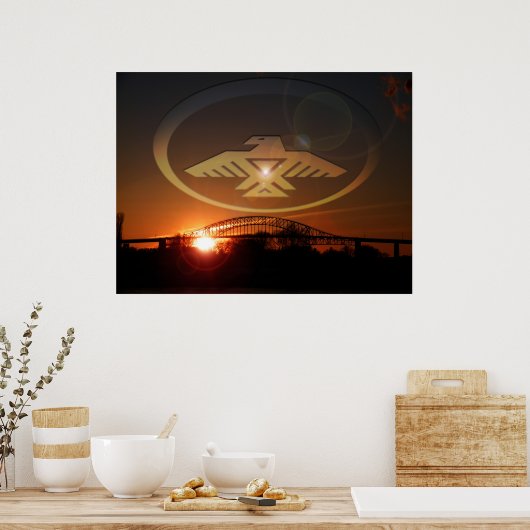 Het afbranden van de avond poster (Keuken)