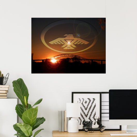 Het afbranden van de avond poster (Thuiskantoor)