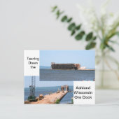 Het afbreken van de Ashland Wisconsin Ore Dock Briefkaart (Staand voorkant)
