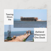 Het afbreken van de Ashland Wisconsin Ore Dock Briefkaart (Voorkant)