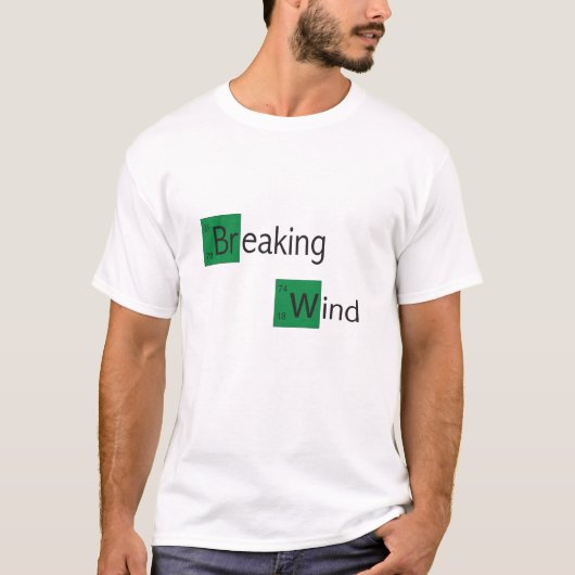 het afbreken van de wind periodiek t-shirt grappig (Voorkant)