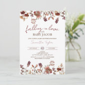 Het afbrokkelen van de liefde met Baby, het Autumn Kaart (Staand voorkant)