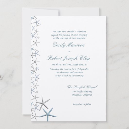 Het afbrokkelen van de sterren Names Wedding Uitno Kaart (Voorkant)