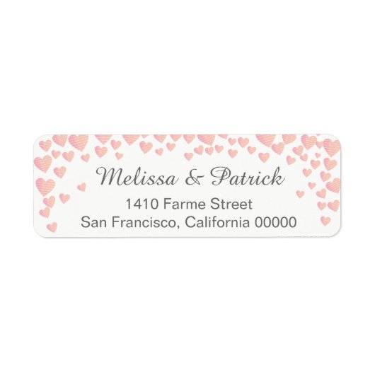 het afbrokkelen van de witte bruiloft met een roze etiket (Voorkant)