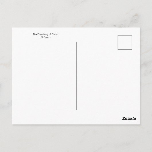 Het afdanken van Christus door het Briefkaart van  (Achterkant)