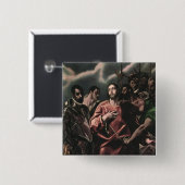 Het afdanken van Christus Vierkante Button 5,1 Cm (Voorkant /achterkant)