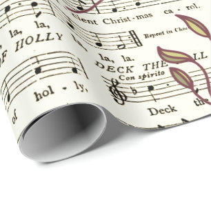 Het afdekpapier voor muziek op het afdekblad cadeaupapier